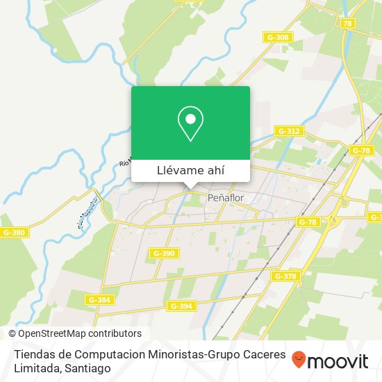 Mapa de Tiendas de Computacion Minoristas-Grupo Caceres Limitada, Avenida 21 de Mayo 9750000 Peñaflor, Peñaflor, Región Metropolitana de Santiago