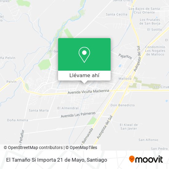 Mapa de El Tamaño Si Importa 21 de Mayo