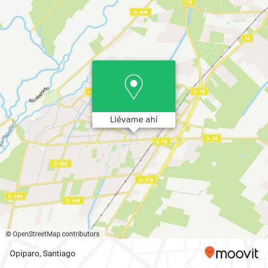 Mapa de Opiparo, Avenida Veintiuno de Mayo 9750000 Peñaflor, Peñaflor, Región Metropolitana de Santiago