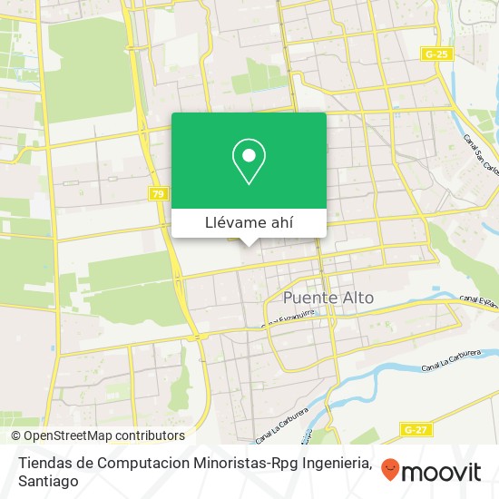 Mapa de Tiendas de Computacion Minoristas-Rpg Ingenieria, Pasaje Lago Condor 1218 8150000 Puente Alto, Puente Alto, Región Metropolitana de Santiago