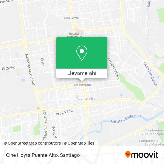 Mapa de Cine Hoyts Puente Alto