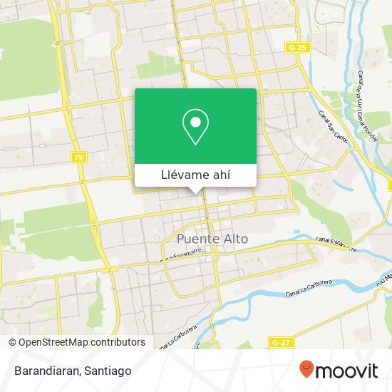 Mapa de Barandiaran, Avenida Independencia 8150000 Puente Alto, Puente Alto, Región Metropolitana de Santiago