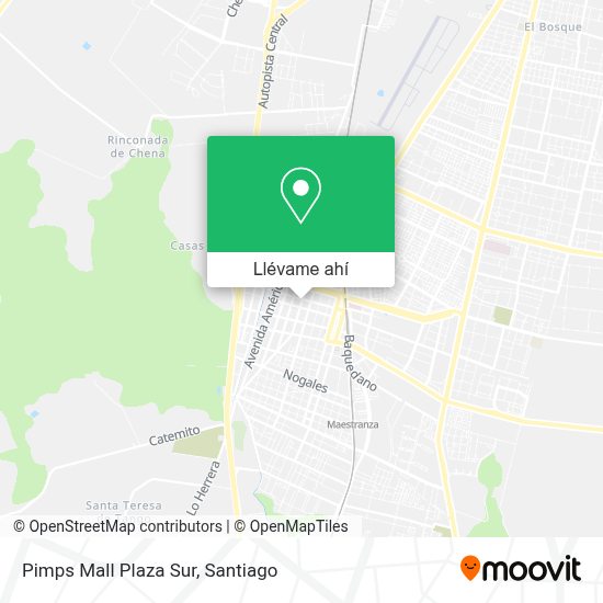Cómo llegar a Pimps Mall Plaza Sur en San Bernardo en Micro o Tren ligero?