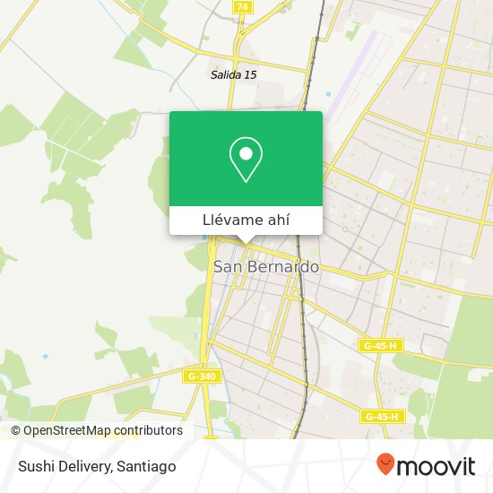 Mapa de Sushi Delivery, Avenida Colón 8050000 San Bernardo, San Bernardo, Región Metropolitana de Santiago