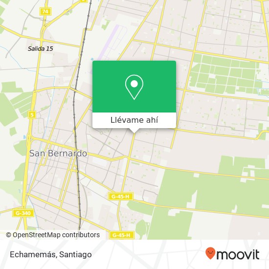 Mapa de Echamemás, Camino Padre Hurtado 8050000 San Bernardo, San Bernardo, Región Metropolitana de Santiago