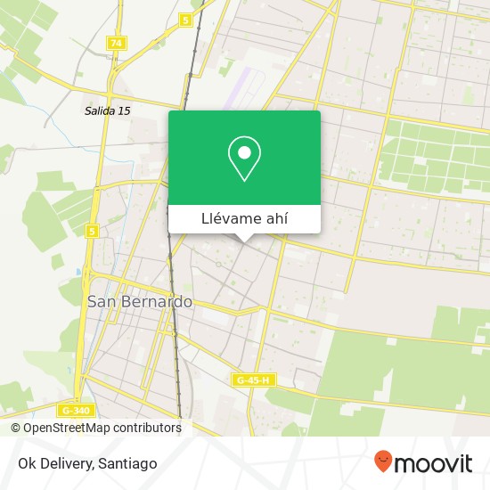 Mapa de Ok Delivery, Avenida Calderón de la Barca 8050000 San Bernardo, San Bernardo, Región Metropolitana de Santiago