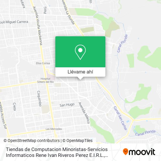 Mapa de Tiendas de Computacion Minoristas-Servicios Informaticos Rene Ivan Riveros Perez E.I.R.L.