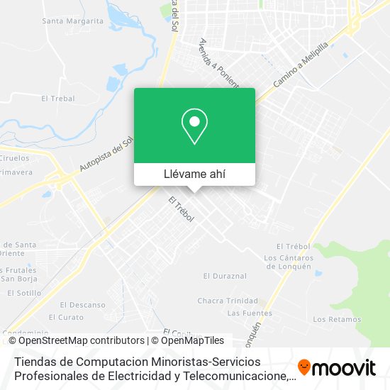 Mapa de Tiendas de Computacion Minoristas-Servicios Profesionales de Electricidad y Telecomunicacione
