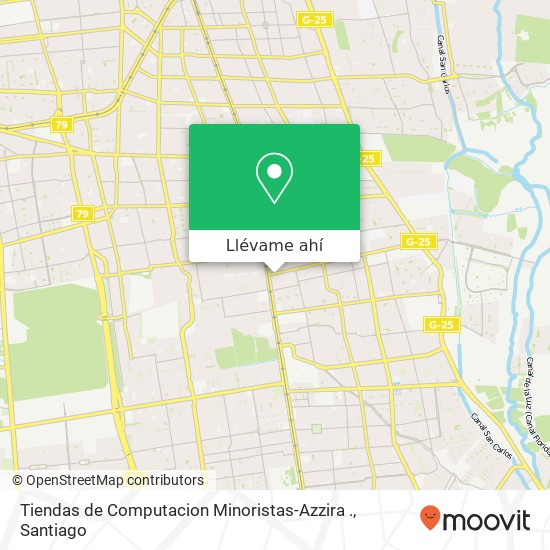 Mapa de Tiendas de Computacion Minoristas-Azzira ., Calle Joaquín Tocornal 11511 8240000 La Florida, La Florida, Región Metropolitana de Santiago