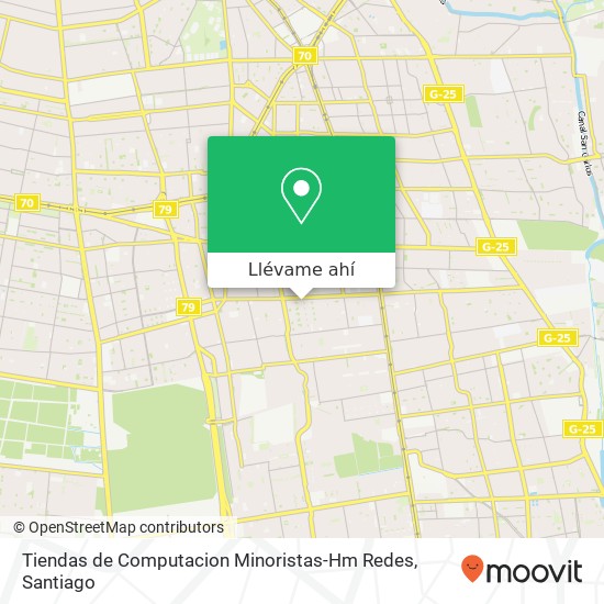 Mapa de Tiendas de Computacion Minoristas-Hm Redes, Calle Donizetti 10455 8240000 La Florida, La Florida, Región Metropolitana de Santiago