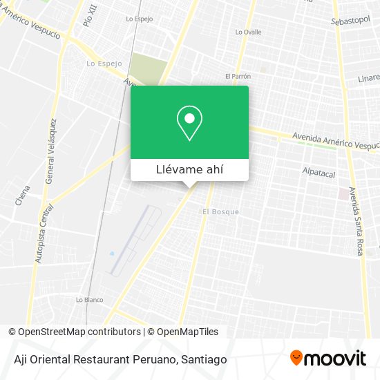 Mapa de Aji Oriental Restaurant Peruano