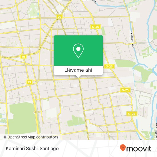 Mapa de Kaminari Sushi, Avenida Vicuña Mackenna 10403 8240000 La Florida, La Florida, Región Metropolitana de Santiago