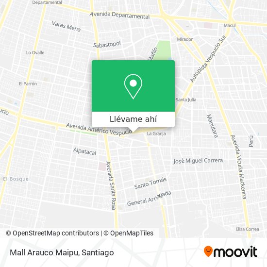 Mapa de Mall Arauco Maipu