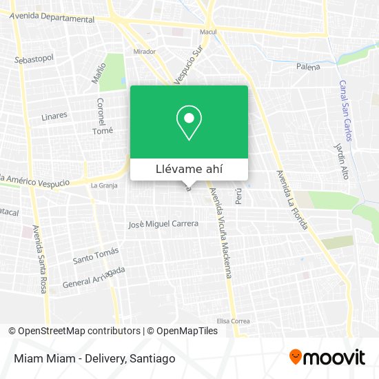 Mapa de Miam Miam - Delivery