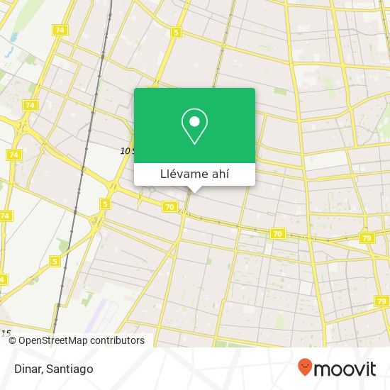 Mapa de Dinar, Avenida Las Brisas 7970000 La Cisterna, La Cisterna, Región Metropolitana de Santiago