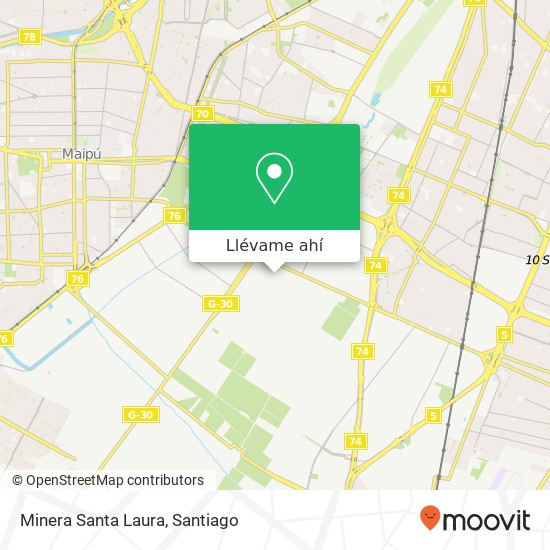 Mapa de Minera Santa Laura, 8050000 San Bernardo, Región Metropolitana de Santiago