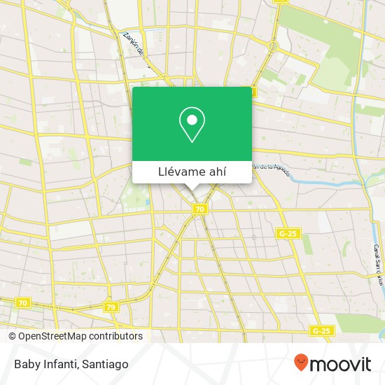 Mapa de Baby Infanti, Avenida Vicuña Mackenna Oriente 8240000 La Florida, La Florida, Región Metropolitana de Santiago