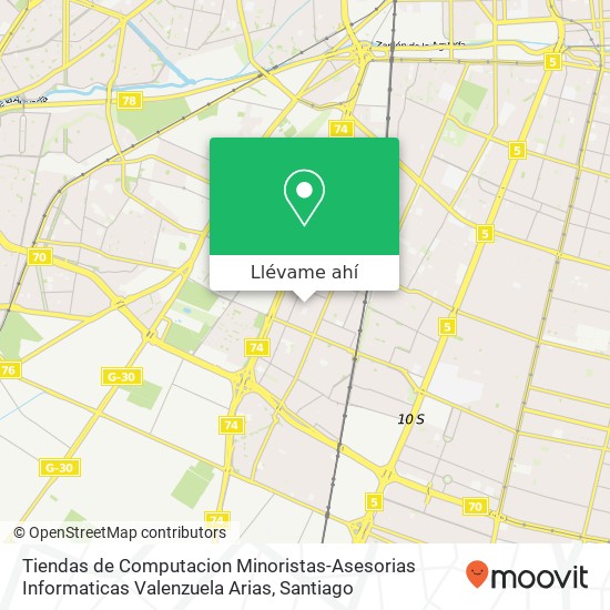 Mapa de Tiendas de Computacion Minoristas-Asesorias Informaticas Valenzuela Arias, Calle Puerto Príncipe 9120000 Lo Espejo, Lo Espejo, Región Metropolitana de Santiago