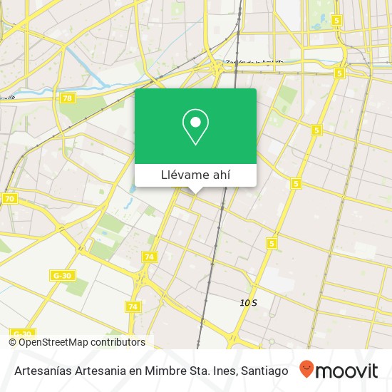 Mapa de Artesanías Artesania en Mimbre Sta. Ines, Avenida Central 6364 8460000 Pedro Aguirre Cerda, Pedro Aguirre Cerda, Región Metropolitana de Sant