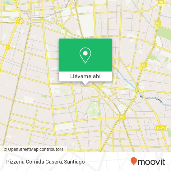 Mapa de Pizzeria Comida Casera, Avenida Departamental 8940000 San Joaquín, San Joaquín, Región Metropolitana de Santiago
