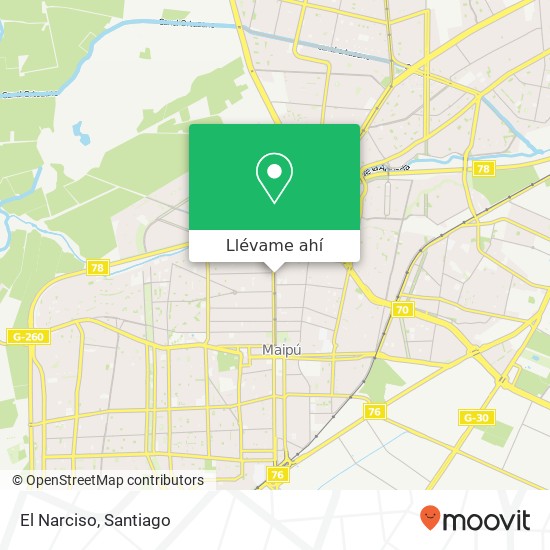 Mapa de El Narciso, Avenida Los Pajaritos 3111 9250000 Maipú, Maipú, Región Metropolitana de Santiago