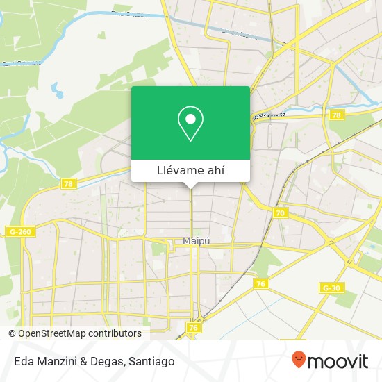 Mapa de Eda Manzini & Degas, Avenida Los Pajaritos 9250000 Maipú, Maipú, Región Metropolitana de Santiago