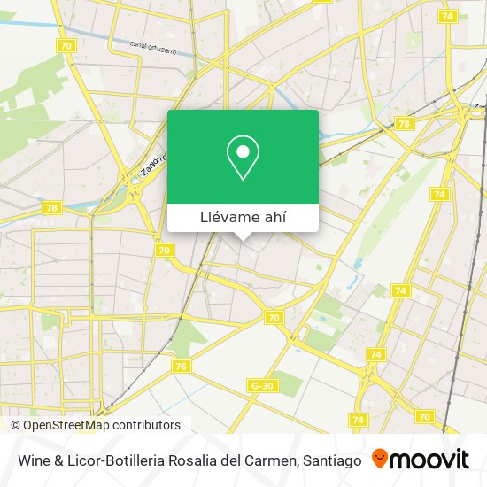 Mapa de Wine & Licor-Botilleria Rosalia del Carmen