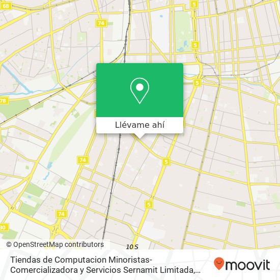 Mapa de Tiendas de Computacion Minoristas-Comercializadora y Servicios Sernamit Limitada, Avenida Departamental 8460000 Pedro Aguirre Cerda, Pedro Aguirre Cerda, Región Metropolitana de San