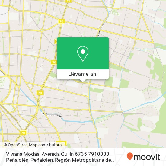 Mapa de Viviana Modas, Avenida Quilín 6735 7910000 Peñalolén, Peñalolén, Región Metropolitana de Santiago