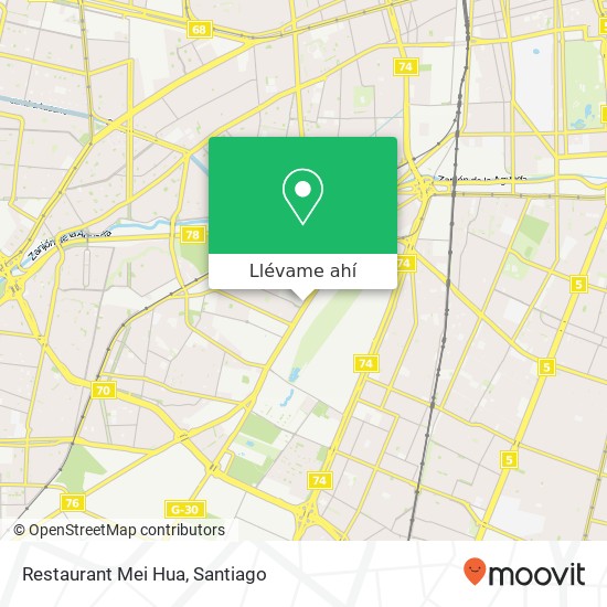 Mapa de Restaurant Mei Hua, Avenida Pedro Aguirre Cerda 9200000 Cerrillos, Cerrillos, Región Metropolitana de Santiago