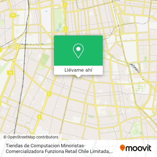 Mapa de Tiendas de Computacion Minoristas-Comercializadora Funziona Retail Chile Limitada