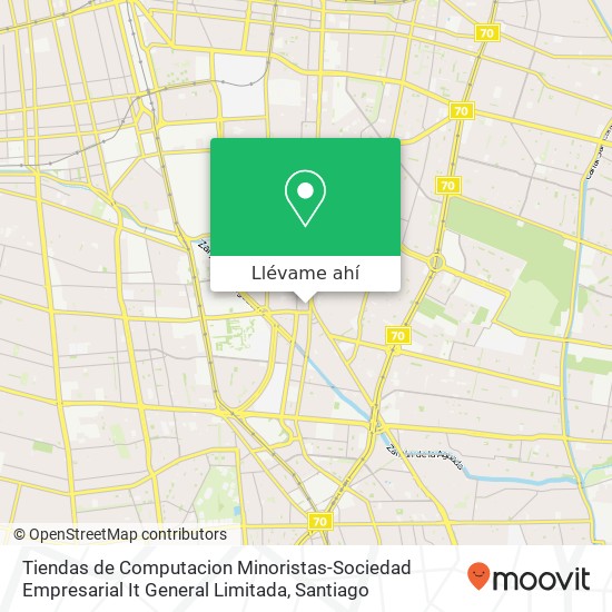 Mapa de Tiendas de Computacion Minoristas-Sociedad Empresarial It General Limitada, Calle Pablo Neruda Ex Nueva Dos 3120 7810000 Macul, Macul, Región Metropolitana de Santiago