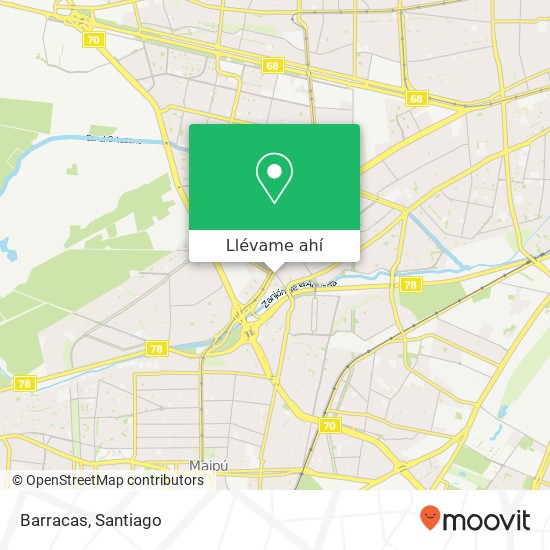 Mapa de Barracas, Avenida Los Pajaritos 4457 9250000 Maipú, Maipú, Región Metropolitana de Santiago