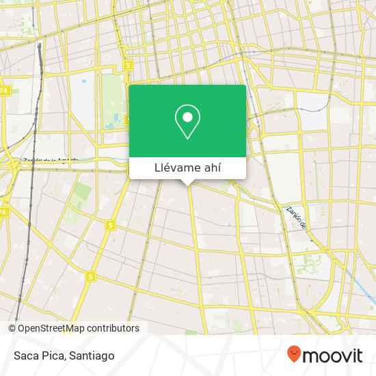 Mapa de Saca Pica, Avenida Santa Rosa 8900000 Barros Luco, San Miguel, Región Metropolitana de Santiago