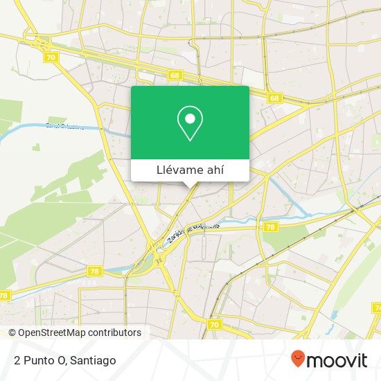 Mapa de 2 Punto O, Avenida Los Pajaritos 9250000 Maipú, Maipú, Región Metropolitana de Santiago