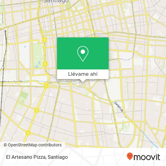 Mapa de El Artesano Pizza, Pasaje San Alfonso 2422 8940000 San Joaquín, San Joaquín, Región Metropolitana de Santiago