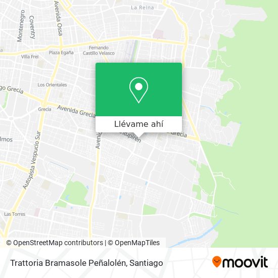 Mapa de Trattoria Bramasole Peñalolén