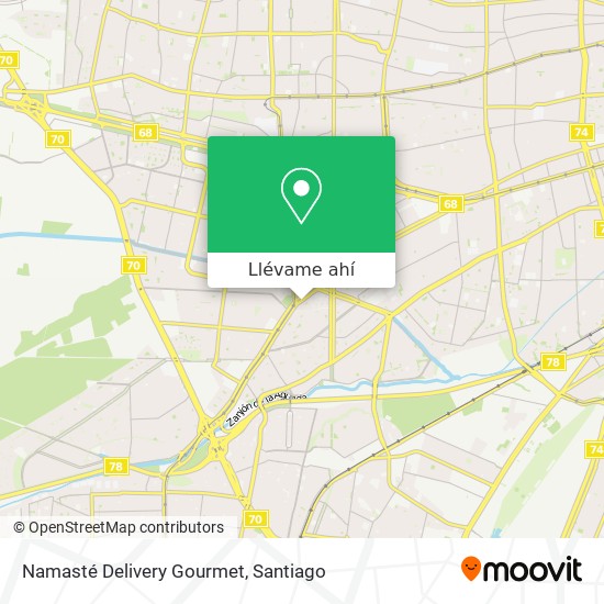 Mapa de Namasté Delivery Gourmet