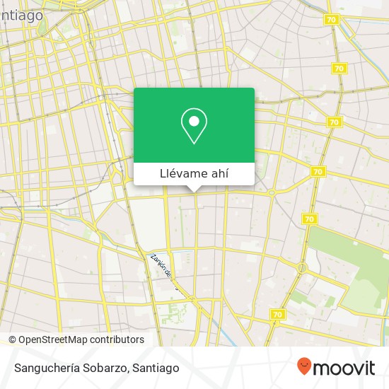 Mapa de Sanguchería Sobarzo, Avenida Rodrigo de Araya 7750000 Ñuñoa, Ñuñoa, Región Metropolitana de Santiago