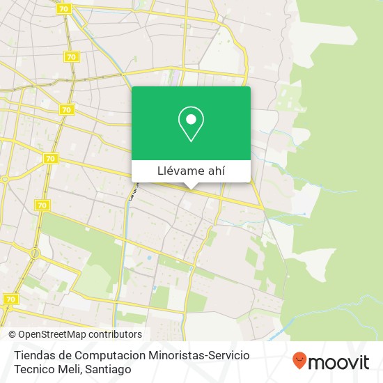 Mapa de Tiendas de Computacion Minoristas-Servicio Tecnico Meli, Avenida Grecia 7910000 Peñalolén, Peñalolén, Región Metropolitana de Santiago