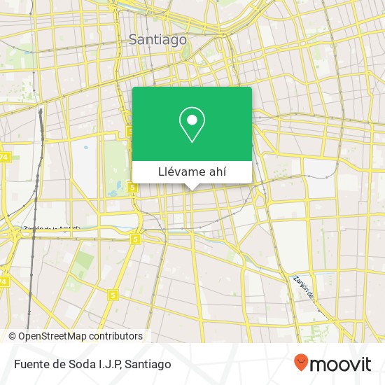 Mapa de Fuente de Soda I.J.P, Calle Ñuble 8320000 Franklin, Santiago, Región Metropolitana de Santiago