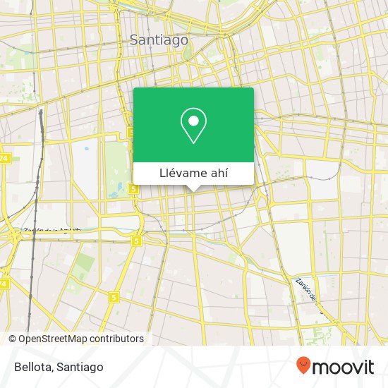 Mapa de Bellota, Calle Ñuble 8320000 Franklin, Santiago, Región Metropolitana de Santiago