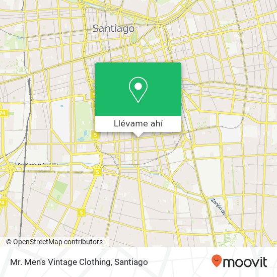 Mapa de Mr. Men's Vintage Clothing, Calle Ñuble 8320000 Franklin, Santiago, Región Metropolitana de Santiago