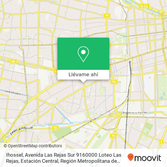 Mapa de Ihossel, Avenida Las Rejas Sur 9160000 Loteo Las Rejas, Estación Central, Región Metropolitana de Santiago