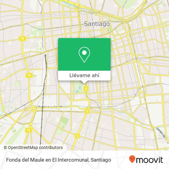 Mapa de Fonda del Maule en El Intercomunal, 8320000 Club Hípico, Santiago, Región Metropolitana de Santiago