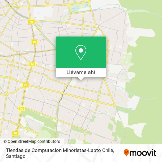Mapa de Tiendas de Computacion Minoristas-Lapto Chile