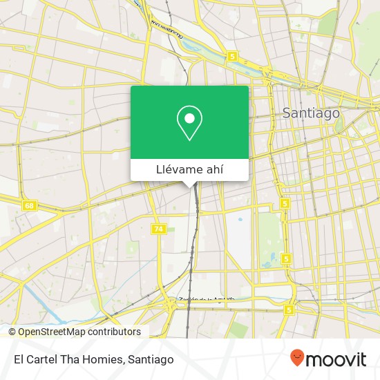 Mapa de El Cartel Tha Homies, Pasaje San Francisco de Borja 9160000 Barrio Estación Central, Estación Central, Región Metropolita