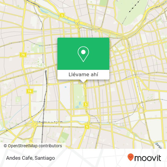 Mapa de Andes Cafe, Avenida El Parque 8320000 Club Hípico, Santiago, Región Metropolitana de Santiago