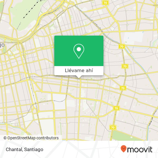 Mapa de Chantal, Avenida Irarrázaval 3081 7750000 Ñuñoa, Ñuñoa, Región Metropolitana de Santiago