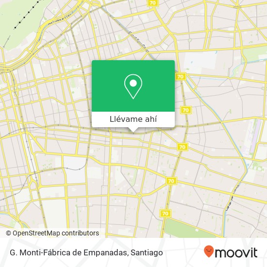 Mapa de G. Monti-Fábrica de Empanadas, Avenida Irarrázaval 3797 7750000 Plaza Ñuñoa, Ñuñoa, Región Metropolitana de Santiago